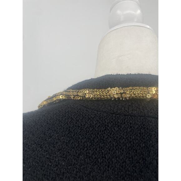 Ralph Lauren Purple Label Runway Blazer Gold Beaded Silk Knit Evening Jacket L - Picture 10 of 16